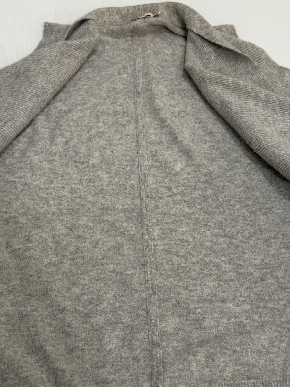 Vince Gray Wool Cashmere Draped Open Front Sweater Vest Medium - Picture 8 of 13